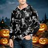Men's Casual Loose Fit Printed Hoodie with Pocket and