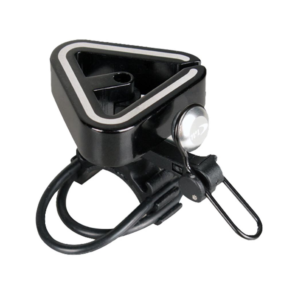 

Bicycle Triangle Bell High Decibel Safety Horn 2-Mounts System Rubber Band/Clip Ring Style Lightweight Durable Bell Cycling Gear