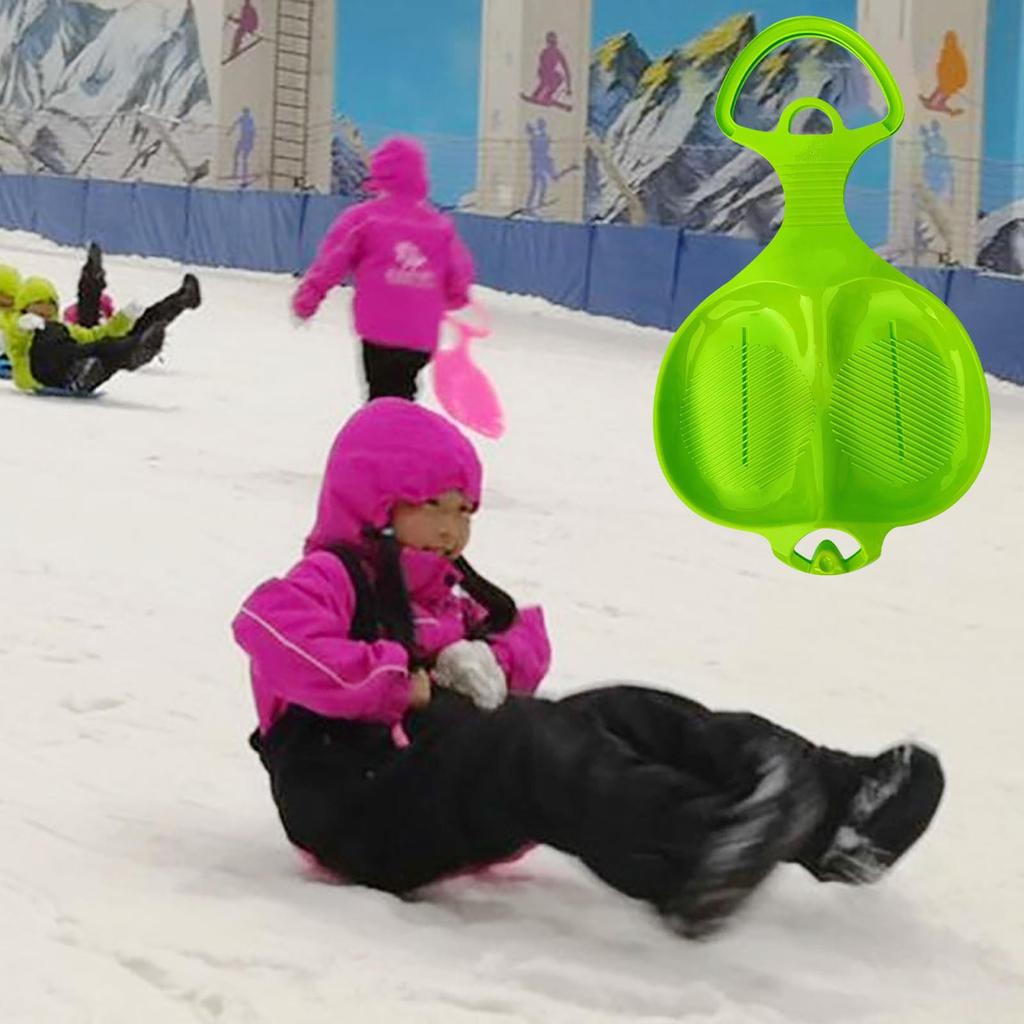Snow Sled Board With Handle Kids Heavy Duty Snow Sledge Protable Outdoor Winter Skiing Boards Snow Unisex And Also Sutiable