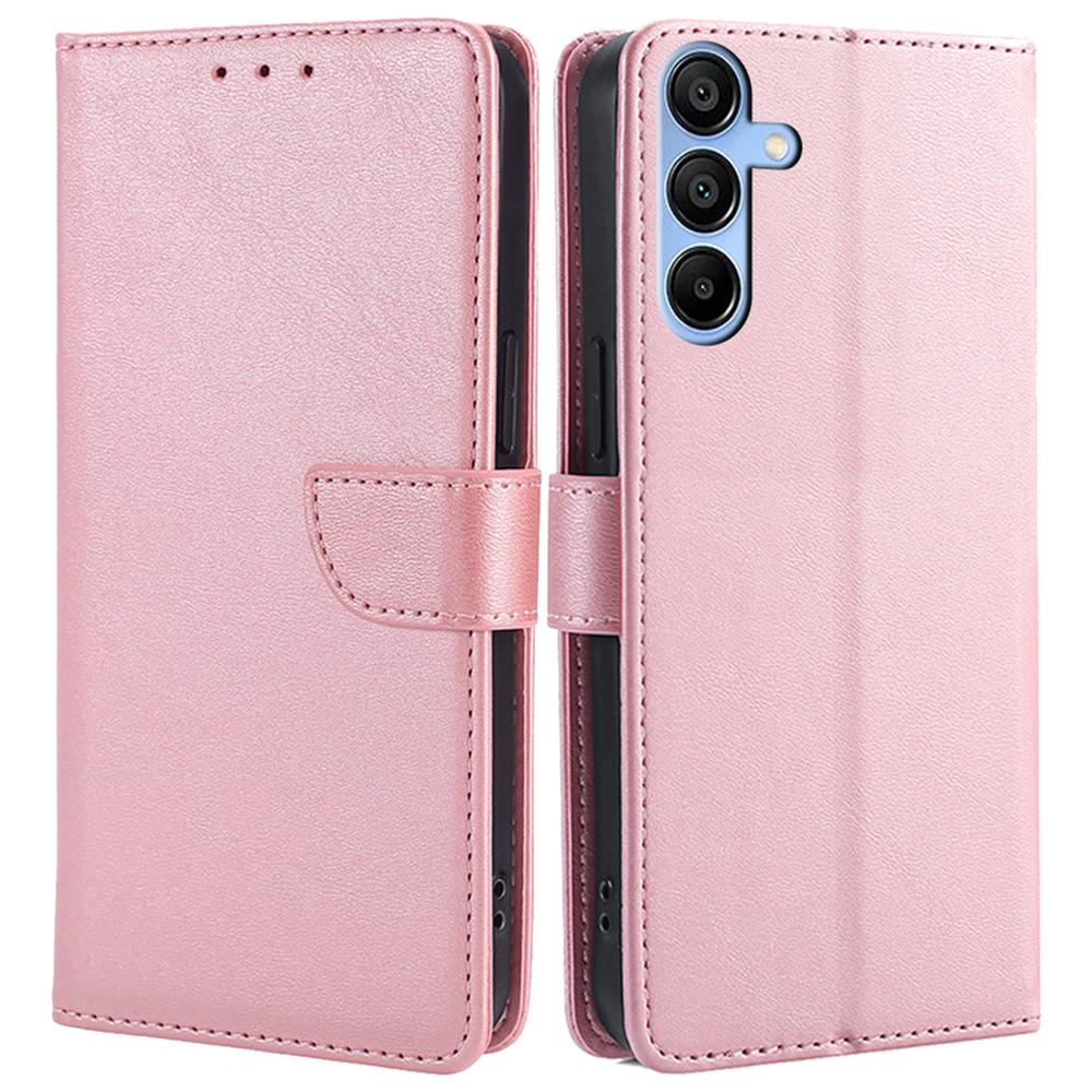 For Samsung Galaxy A15 4G/5G Wallet Case Phone Leather Cover Calf Texture