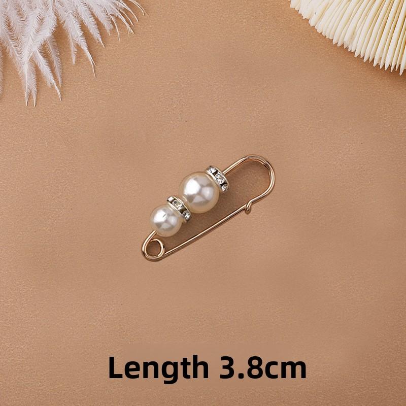 Pearl Waistband Pin To Fix The Waistline of Clothes and Make It Smaller Anti-exposure Brooch Women's Trousers Waistband Buckle Pin