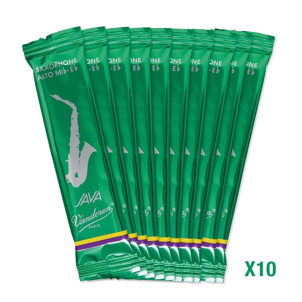 Vandoren Alto Saxophone Reed JAVA Hardness 2 (10 Pieces)