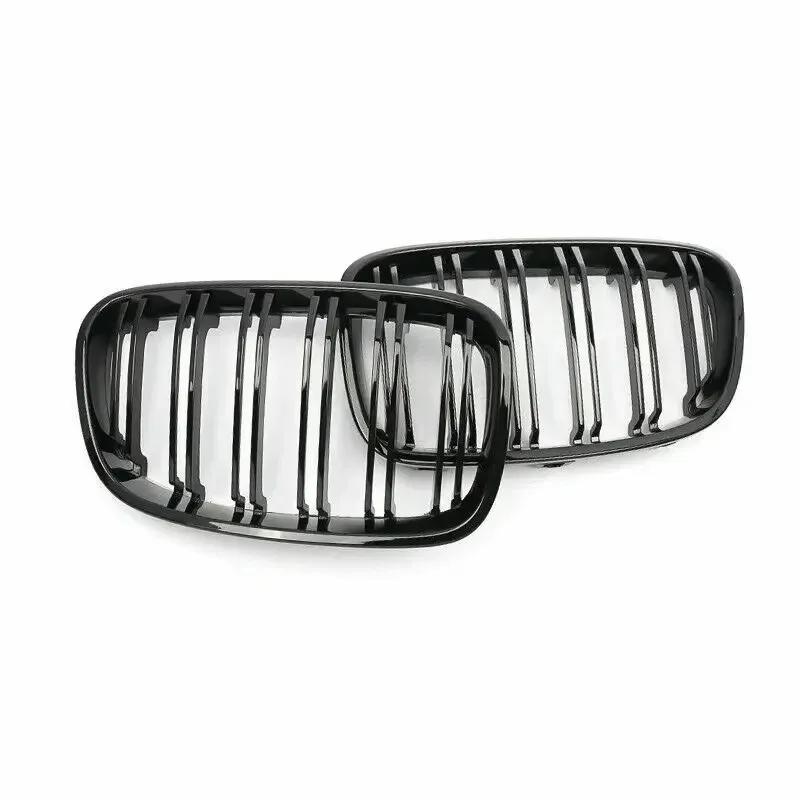 Car Front Bumper Kidney Grille Double Slat Black Racing Grill For BMW 1 Series F20 F21 2011-2014 120i 118i Car Accessories