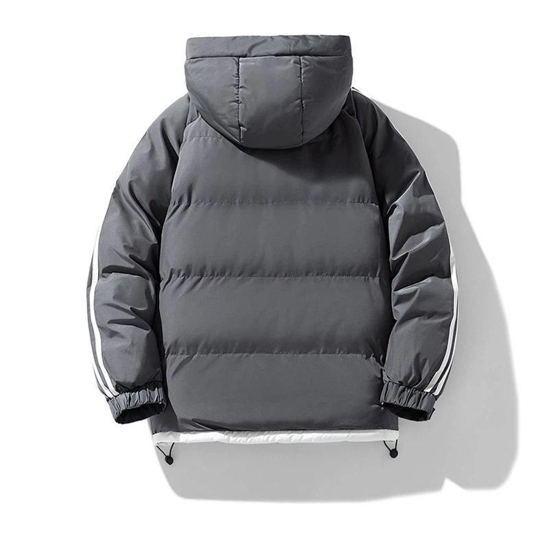 Zimowy trend dla par Luźna i ciepła gruba kurtka z bawełny puchowej