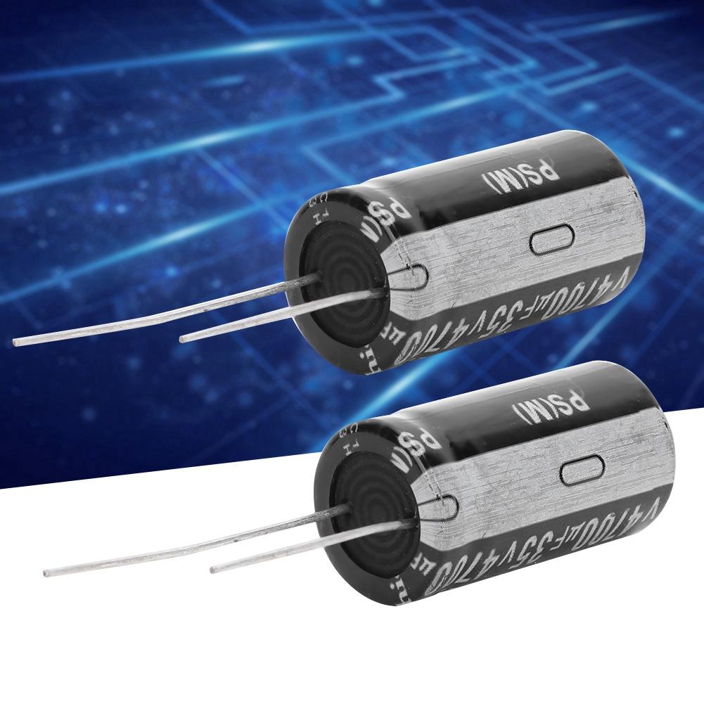 10 Pcs Black 35V 4700microfarad Aluminium Electrolytic Capacitor Standard Terminal 18 x 30mm