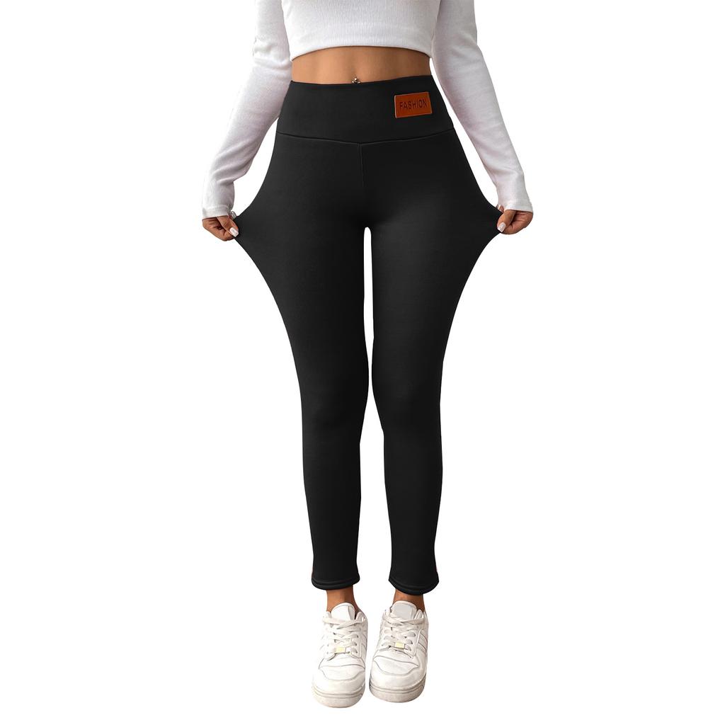 Women's Fleece-Lined Thermal Pants Women's Winter Outerwear High-Waisted, Butt-Lifting, Slimming Fleece-Lined, Thickened