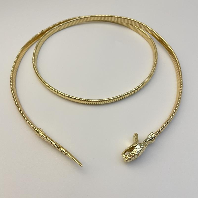 Japanese and Korean gold snake-shaped waist chain with suit skirt metal chain belt snake head trouser chain women s new necklace trend