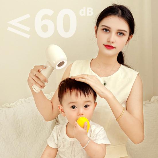 Kabelloser Haartrockner mit Ladestation 3-stufig einstellbarer Mini-Haartrockner USB-wiederaufladbar Sanfter Luftstrom Tragbarer Reise-Elektro-Föhn