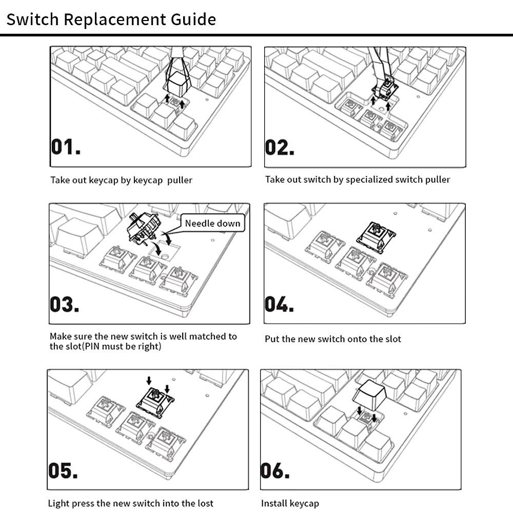 10pcs Linear Gaming Switch Clicky 3Pin Switch New MX Switch
