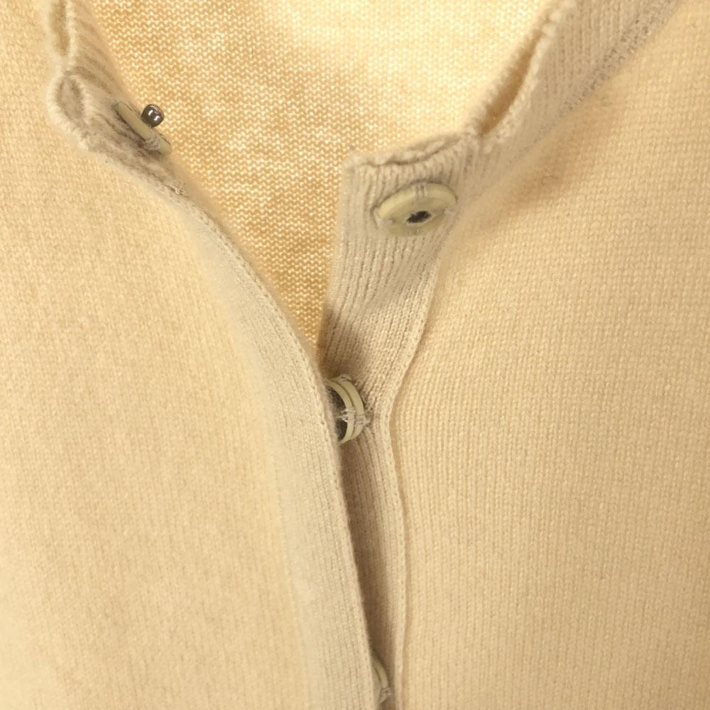 FOXEY Made in Japan 100% cashmere Long sleeve knit cardigan 40 beige Women Used
