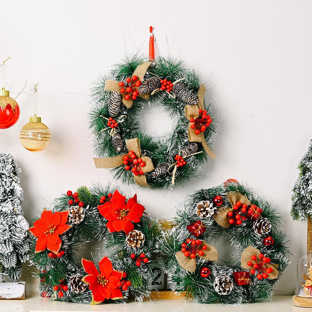 Beautiful Wreath Christmas With Artistic Pine Cone Design And Elegant Red Bow For Cheerful Decor