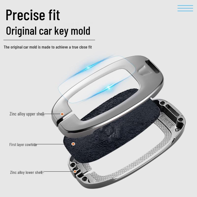 Premium Metal Key Case for Hongqi H5, H7, HS5, and HS7 Car Remotes