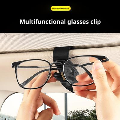Sun Visor Car Sunglasses Glasses Clip Card Holder 180-Degree Rotatable Universal Easy To Install Car Sunglasses Holder with Ticket Card Clip