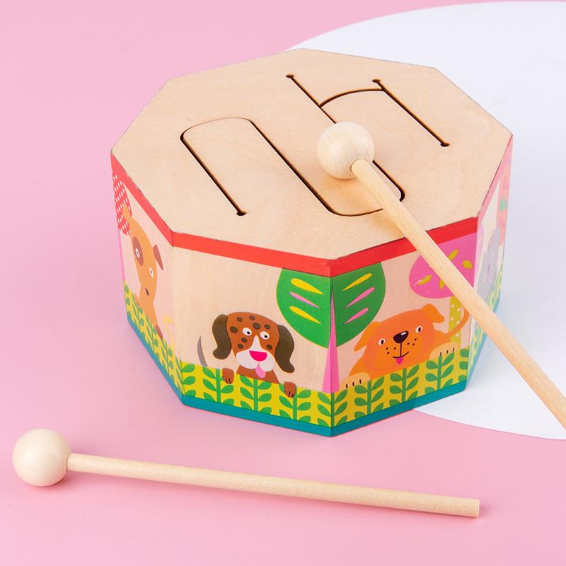 Wooden Octagonal Music Drum Toy For Kids With Sound And Early Education Play