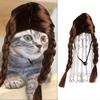 Double Brown Whimsical Braid Wig For Dogs And Cats Excellent For Holiday Events Dressup