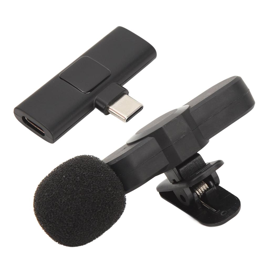 Wireless Lavalier Lapel Microphone Noise Reduction Mini Clip On Microphone Live Streaming Equipment
