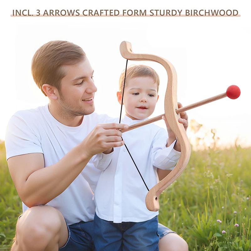 Wooden Baby Bow Arrow Toy Set Children Montessori Outdoor Toys Exercise Hands Ability For Children Archery Toys Gifts Set