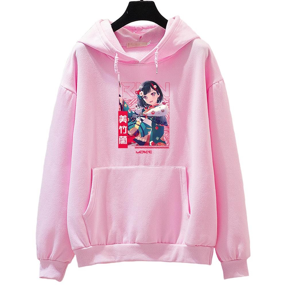 BanGG Dream Ran Mitake Graphic Sweatshirts Popular Character Print Clothes Women Cute Aesthetic Anime Hoodie Autumn Fashion Tops