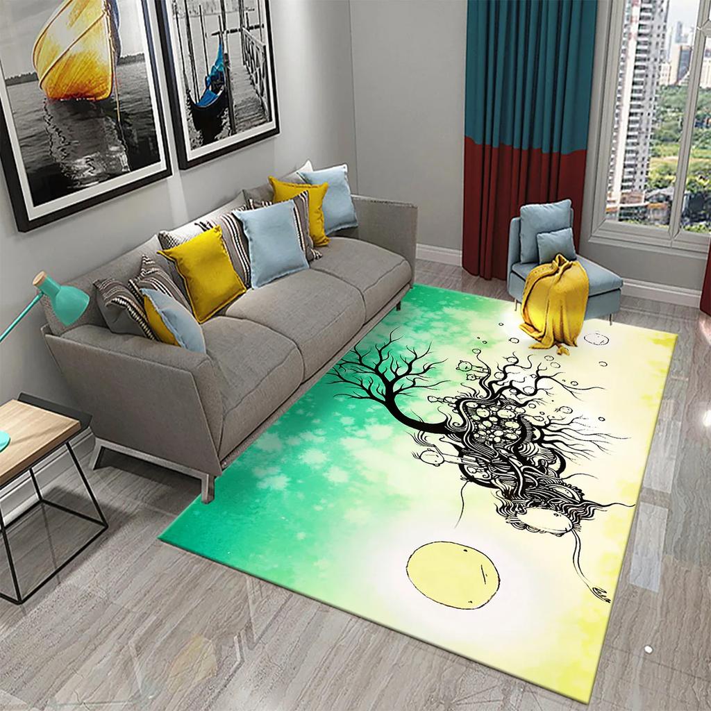 3D Colorful Abstract Tree Carpet for Kitchen Bathroom Entrance Non-Slip Carpet Living Room Balcony Bedroom Decor Floor Mat Rugs