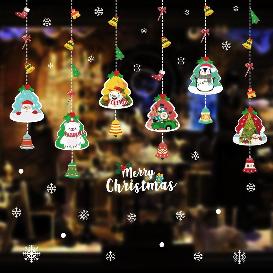 New Pvc Christmas Static Cling Window Decor Featuring Festive Santa Claus Design