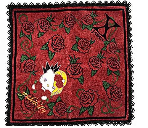 X JAPAN YOSHIKI yoshikitty Official Merchandise Limited Edition of 1,500 Lace Towel Handkerchiefs "Red
