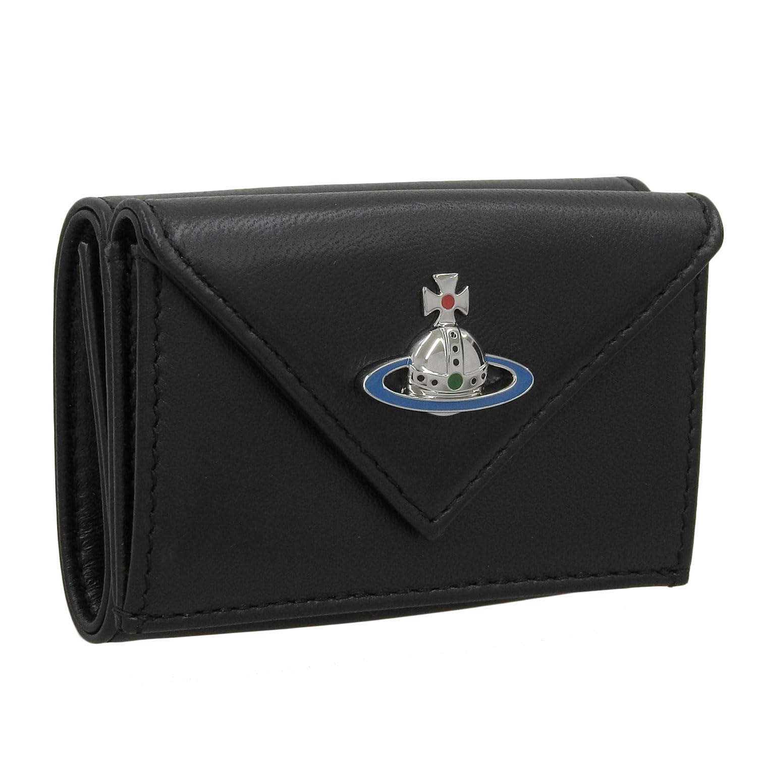 

Vivienne Westwood Mini Envelope VIVIENNE WESTWOOD Women s Tri-Fold Wallet, Wallet, Compact, Leather, Black, Billfold, 5115002GWL001LN403, [Used] чорний