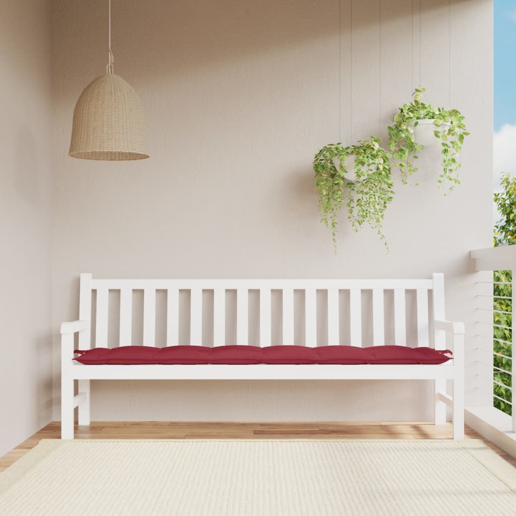Garden Bench Cushion Burgundy 200x50x7 Cm Oxford Fabric
