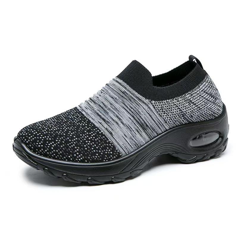 Spring and Autumn One-pedal Women's Single Shoes Casual Sports Socks Shoes Platform Casual Non-slip Lazy Shoes Fashion Round Head