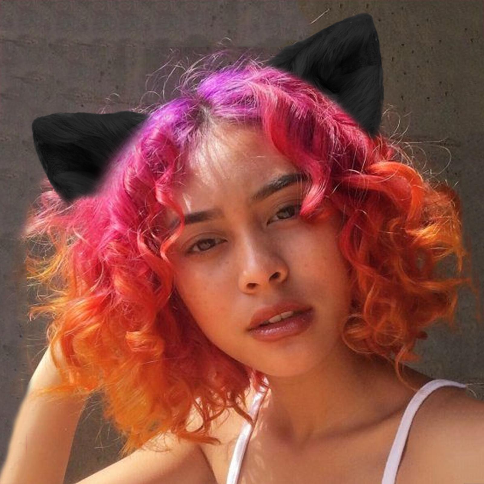 

Цвет ручной работы Cos моделирование уха кошачий зажим для ушей милые плюшевые уши