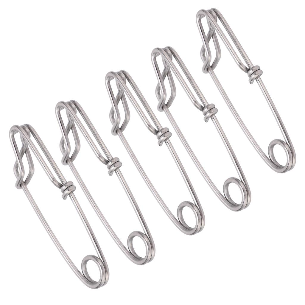 5pcs/set Longline Snap Clip Corrosion Resistance Float Line Tuna Clip for Ocean Fishing3.5x125mm