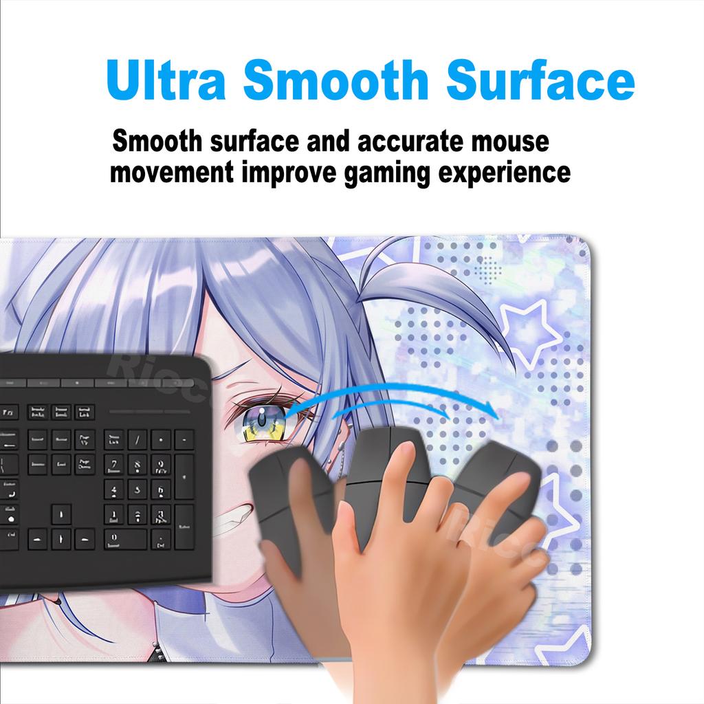 Anime Girl Mouse Pad VTuber Rubber Extended Desktop Mat VSPO Computer Gamer Mousepad PC Desk Accessories Office PC Keyboard Pads