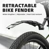 ROCKBROS FK-810 1 Par Guardabarros Delantero y Trasero Ajustables para MTB Guardabarros Retráctil para Bicicleta