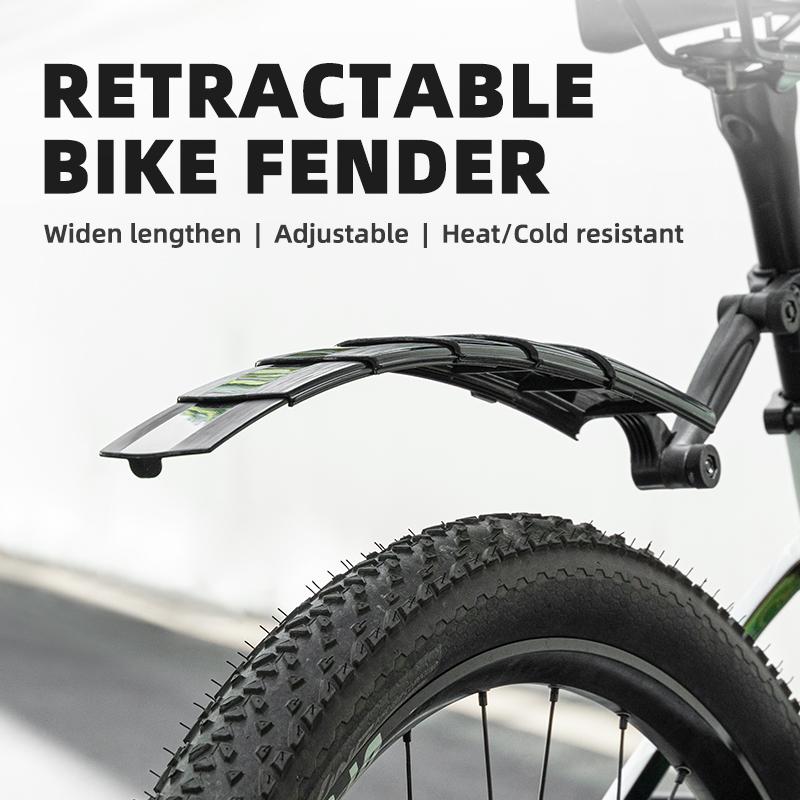 ROCKBROS FK-810 1 Par Guardabarros Delantero y Trasero Ajustables para MTB Guardabarros Retráctil para Bicicleta