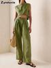 New Women's Summer Breathable Comfortable Crew Neck Loose Casual Set