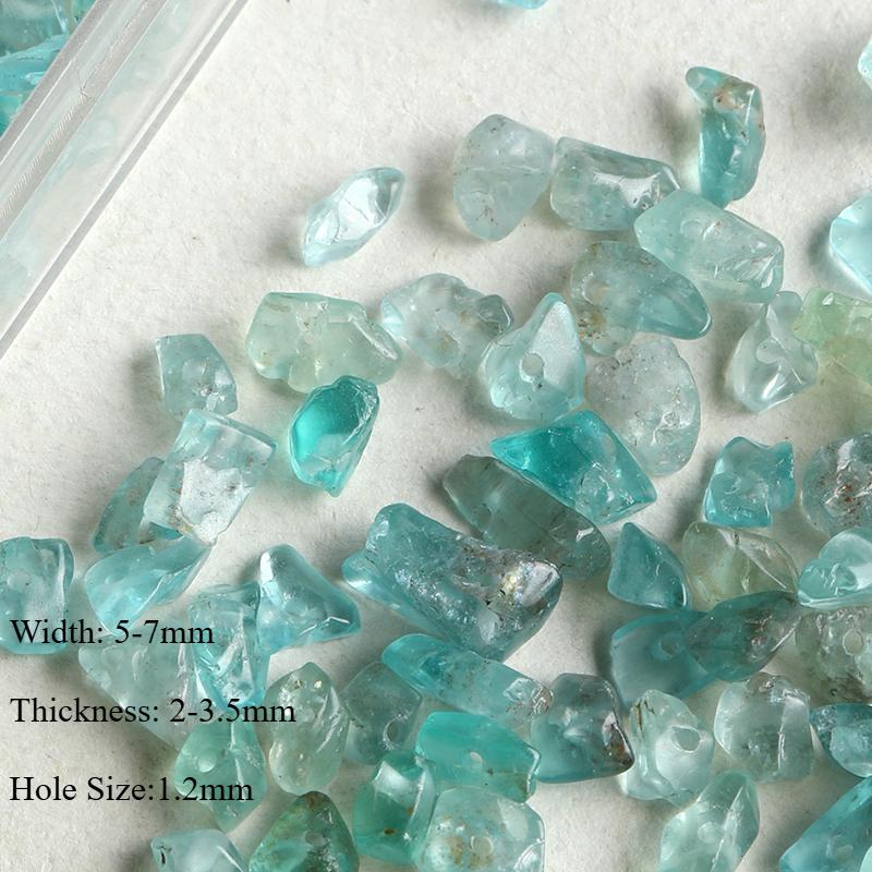 Naturstein citrin akvamarin månesten knuste løse perler diy tilbehørsmaterialer armbånd halskjede perler