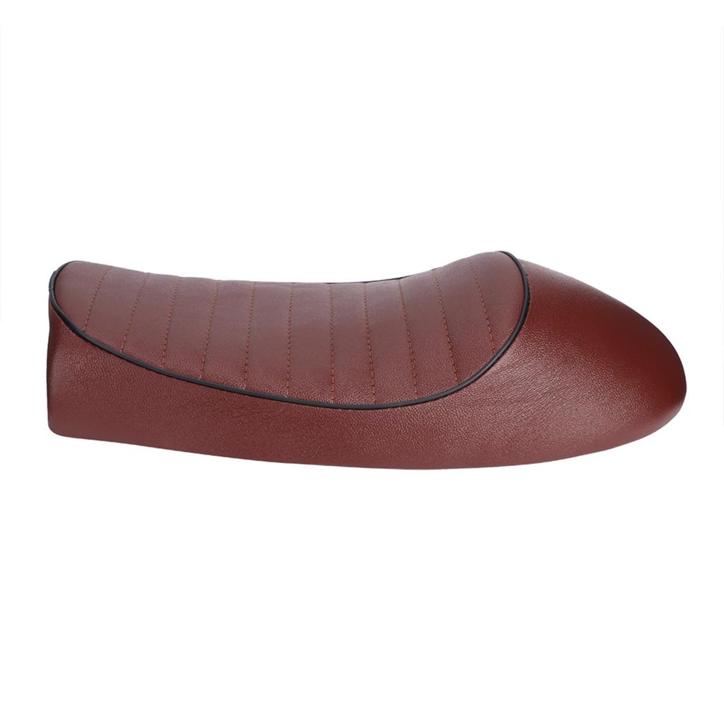Cafe Racer Sitz Motorradsitz Motorrad PU-Leder Vintage Cafe Racer Umbau Sitz Flaches Sattelkissen für CG125 GN CG CB400SS