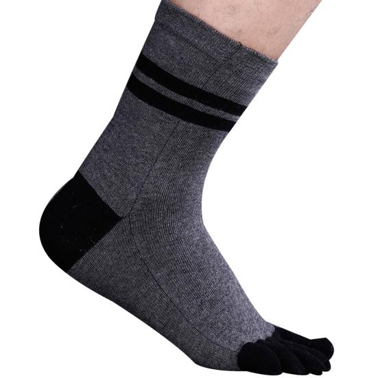 

Носки Дышащие Утолщенные Мужские Спортивные Носки с Пятью Пальцами для Бега для Дома темно-серого