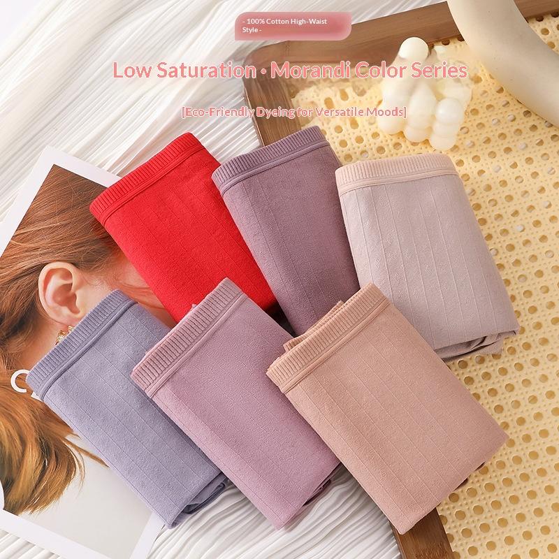Große Größe Damen Baumwolle Antibakterieller Schritt Hoher Bund Bauchpackung Hüfte Mittleren Alters Mutter Slips