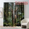 2pcs, 2D FLAT PRINTING Curtains (Without Rod) Forest Majesty Contemporary Popular Curtains Fabric Curtains Outdoor Decorations