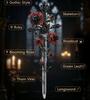 MOC Gothic Skeleton Hourglass Black Spine Sword Lost Rhyme Building Blocks Set Chord Special Dark Rose Toy Special Holiday Gifts