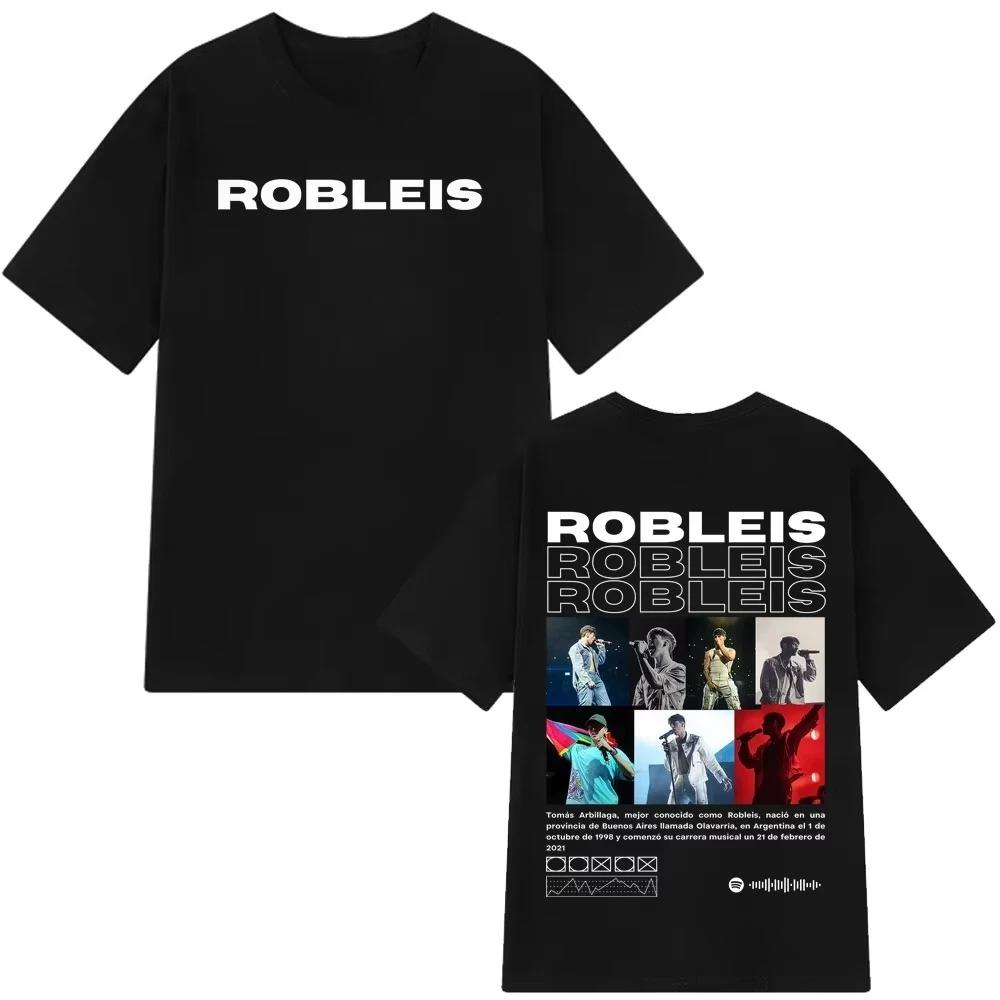 

Unisex s Women Hip-hop Fashion T-shirts Rapper Robleis Album Tour 2026 Merch T Shirts Gothic Punk Retro Casual T-shirts Streetwear S