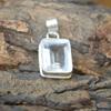 Cushion White Topaz Gemstone 925 Sterling Silver Artisan Handmade Pendant