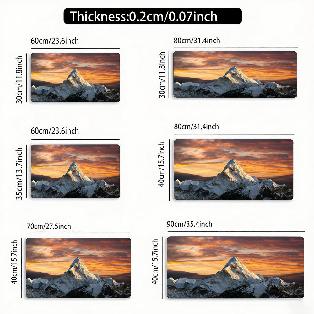 Mountain Landscape Mouse Pad Large Rubber Base Anti-slip PC Desk Accessories Mousepad for Office & Gamer Keyboard Mats Decor Mat