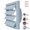 PVC Wandlüftungsgitter 4" 5" 6" Abluftgitter Einfache Montage Lüftungsgitter