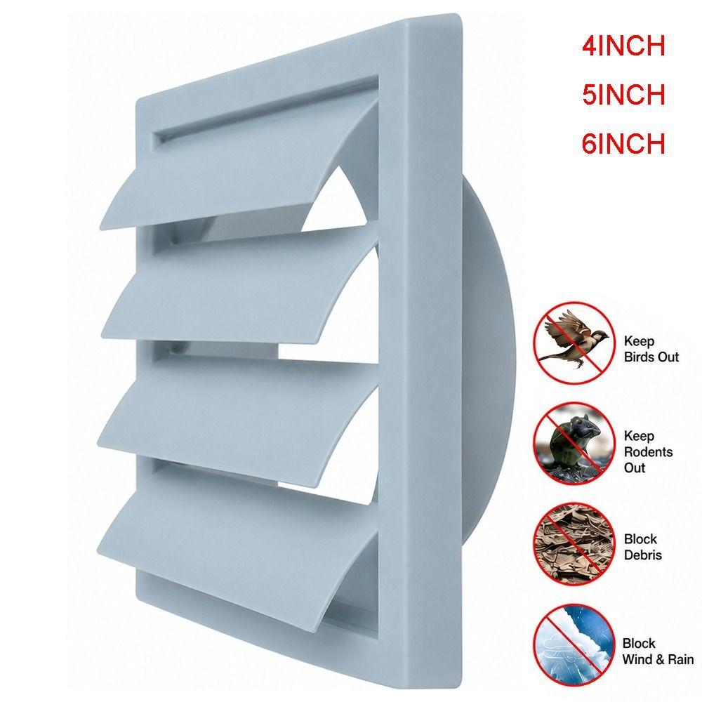 PVC Wandlüftungsgitter 4" 5" 6" Abluftgitter Einfache Montage Lüftungsgitter