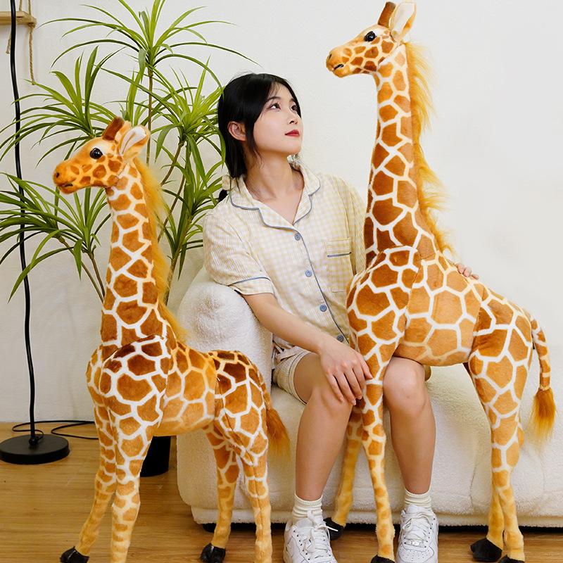Simulated Giraffe Doll Plush Toys Home Companion Animal Doll Gift Ornament Gift Cute Deer