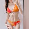 New Bikini Vacation Style Sexy Tube Top Fishtail Skirt Blue Three-piece Pure Desire Style High-end Swimsuit