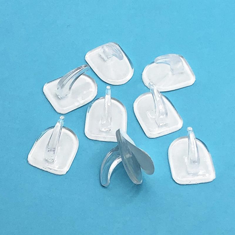 1 Pcs Door Hook Adhesive Wall Hooks Transparent Anti-Skid Traceless Heavy Duty Stick On Hook Bathroom Kitchen Wall Sticker