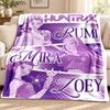 Kpop demon hunters blanket Flannel Blanket Soft Cozy Plush Throw for Sofa Bed Lightweight Home Decoration Outdoor camping