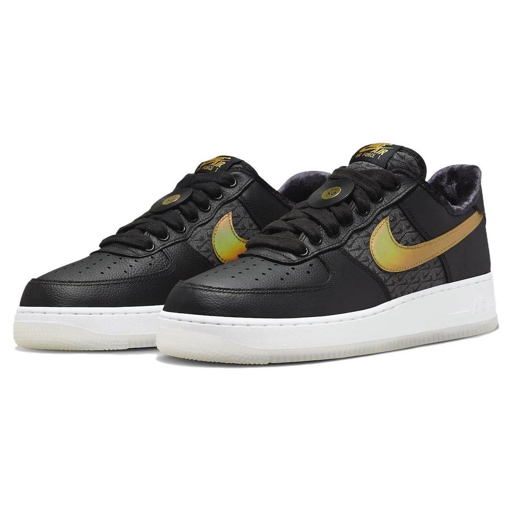 Nike Air Force 1 Low Premium Bronx Origins - 50th Anniversary Men Sneakers Black Metallic-Gold White FN6835-010